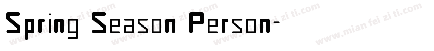 Spring Season Person字体转换